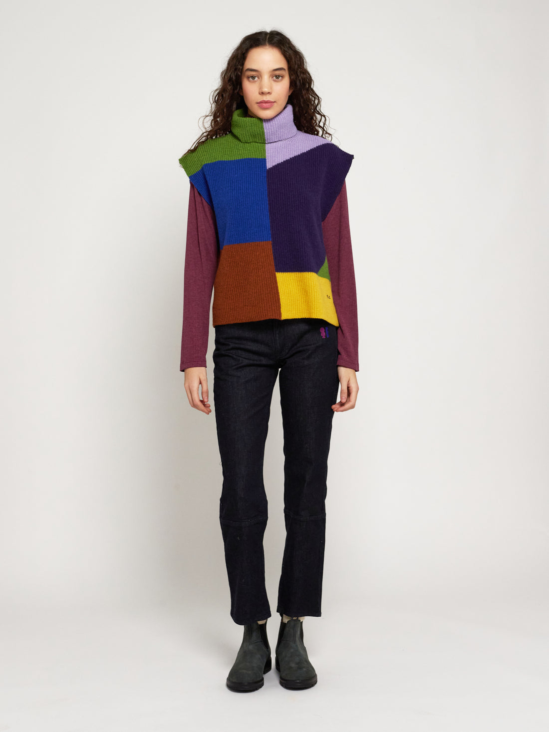 Bobo Choses Adult Color Block Intarsia Vest