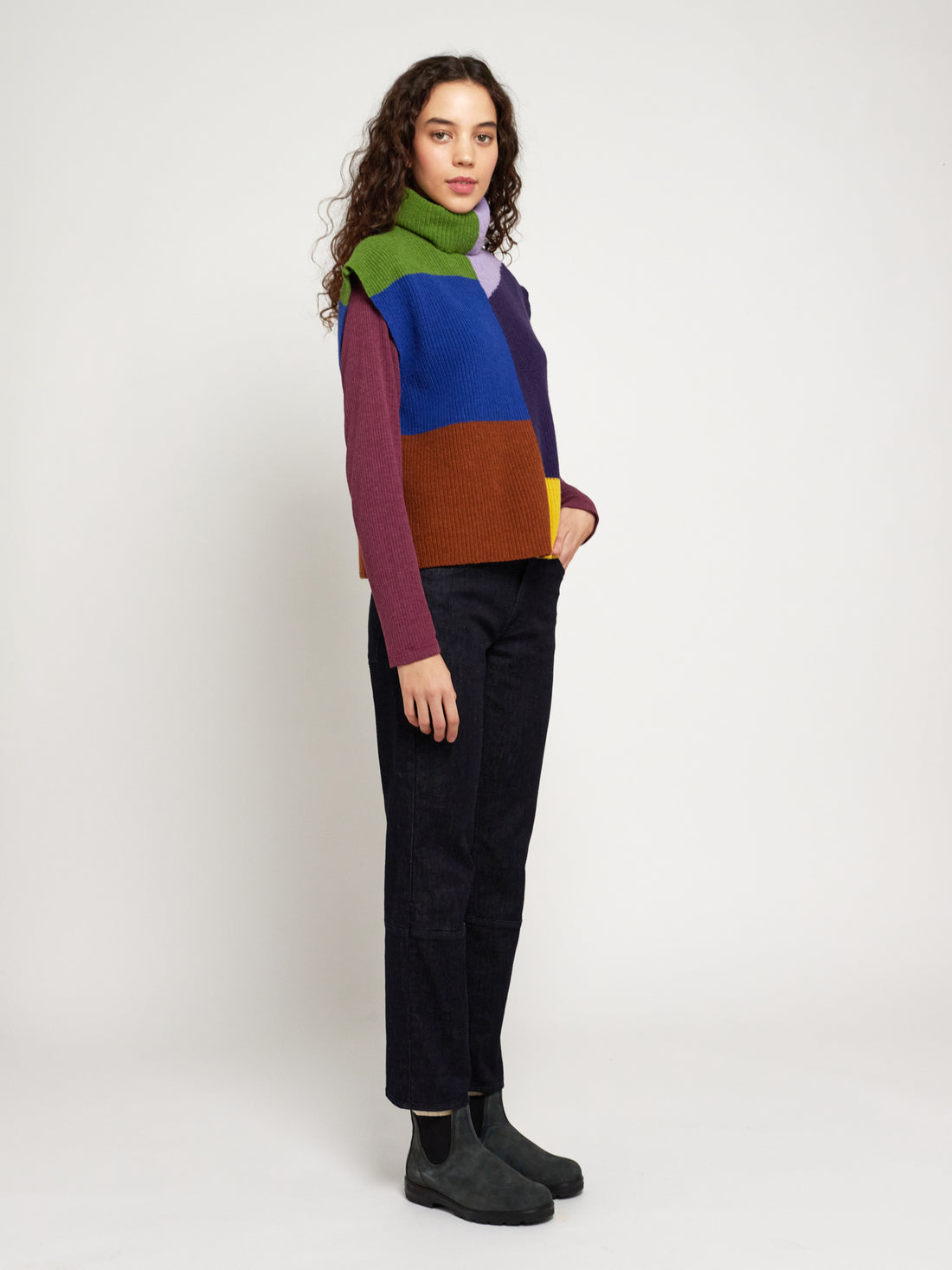 Bobo Choses Adult Color Block Intarsia Vest