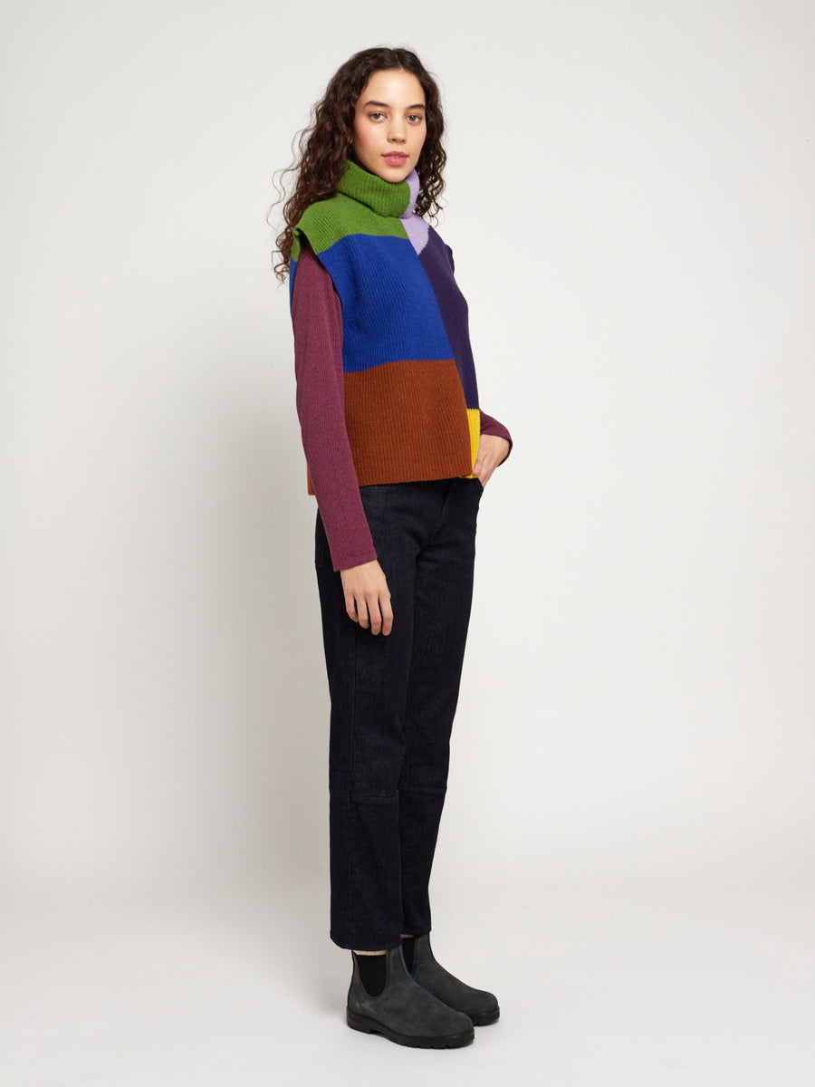 Bobo Choses Adult Color Block Intarsia Vest