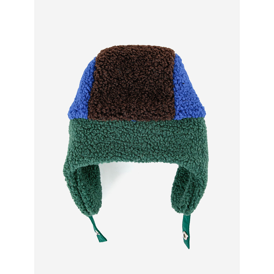 Bobo Choses Color Block Brown Sheepskin Baby Chapka
