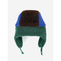 Bobo Choses Color Block Brown Sheepskin Baby Chapka