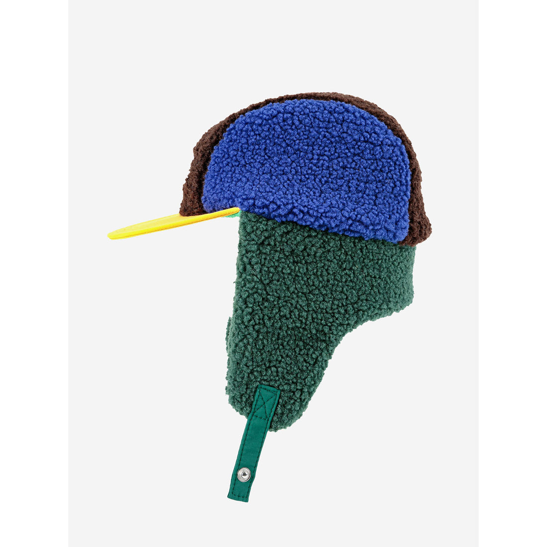 Bobo Choses Color Block Brown Sheepskin Baby Chapka
