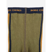 Bobo Choses Color Block Khaki Baby Tights
