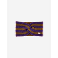 Bobo Choses Striped Knitted Khaki Headband