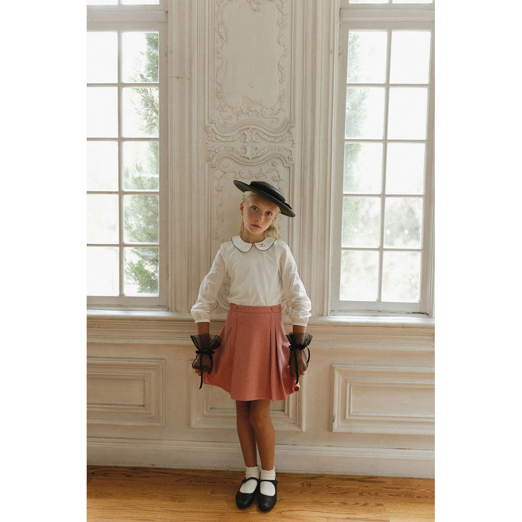 L by Ladida Pink Wool Pleated Skirt
