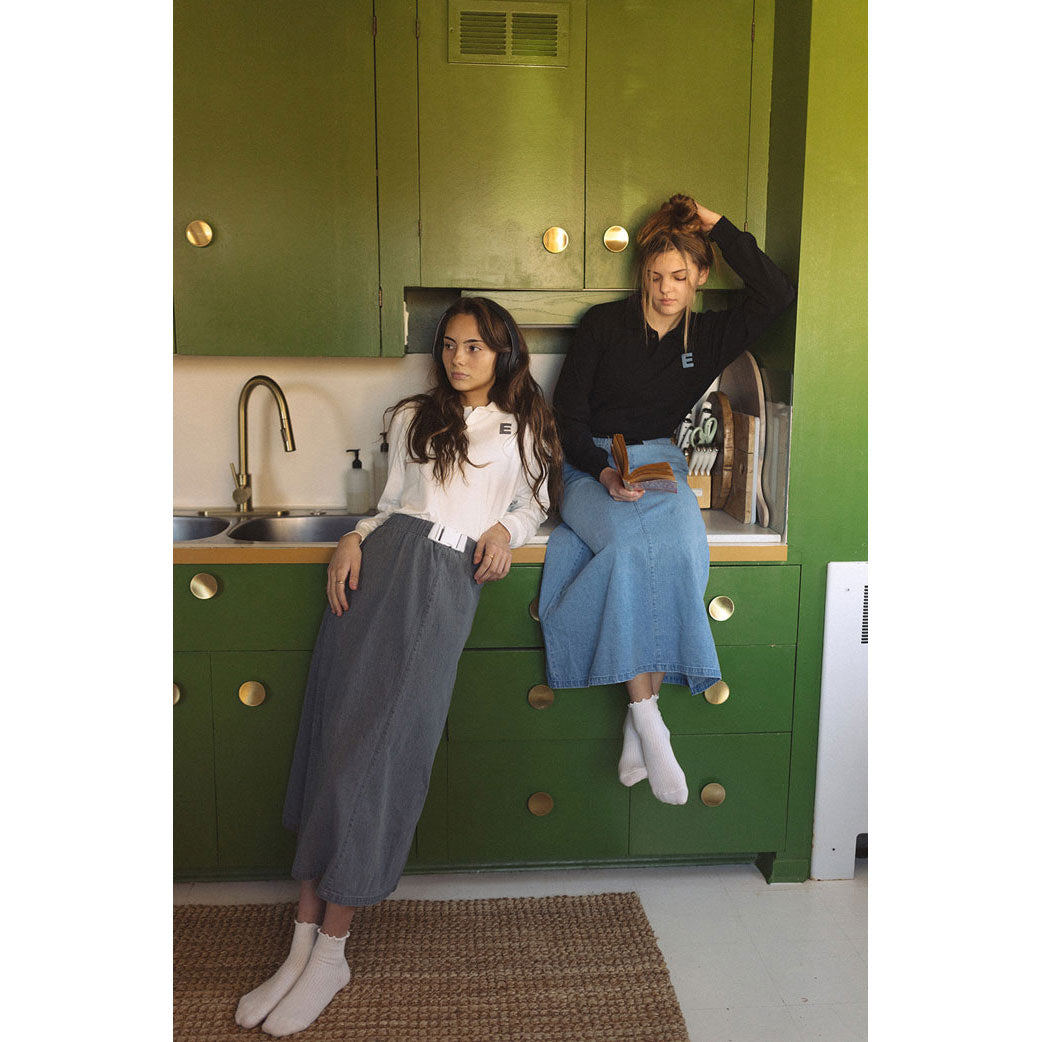 ELEMENTS Blue Denim Buckle Skirt