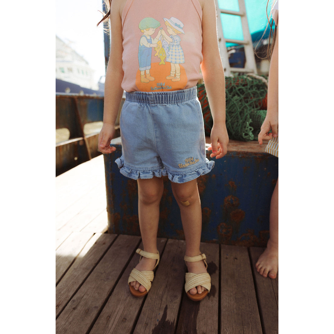 1984 Denim Ruffle Short