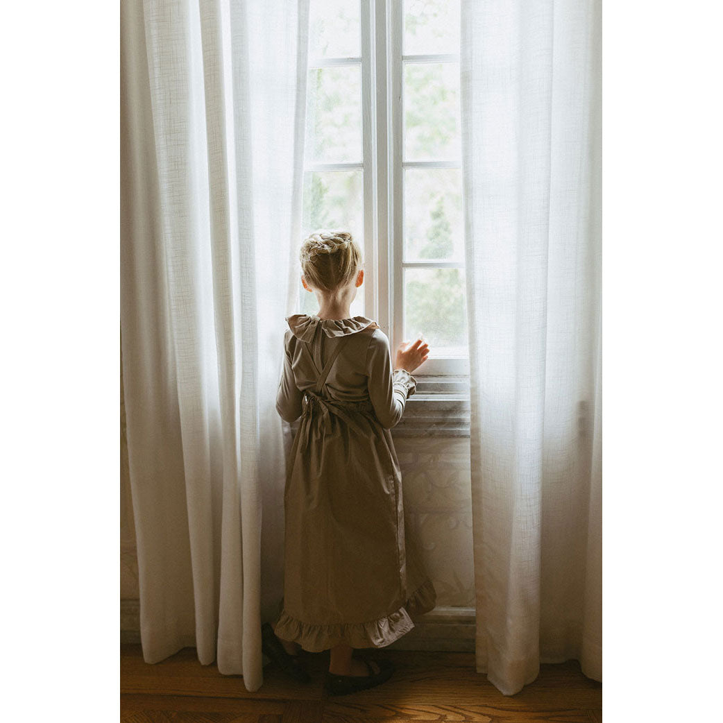 L by Ladida Taupe Ruffle Shirt