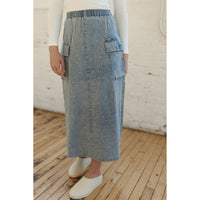 Elements Light Blue Rhinestone Maxi Cargo Skirt