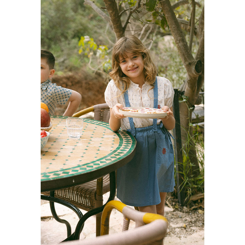 L by Ladida Blue Suspender Pocket Skirt