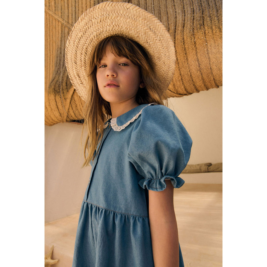 Mipounet Ligh Blue Denim Aroa Dress