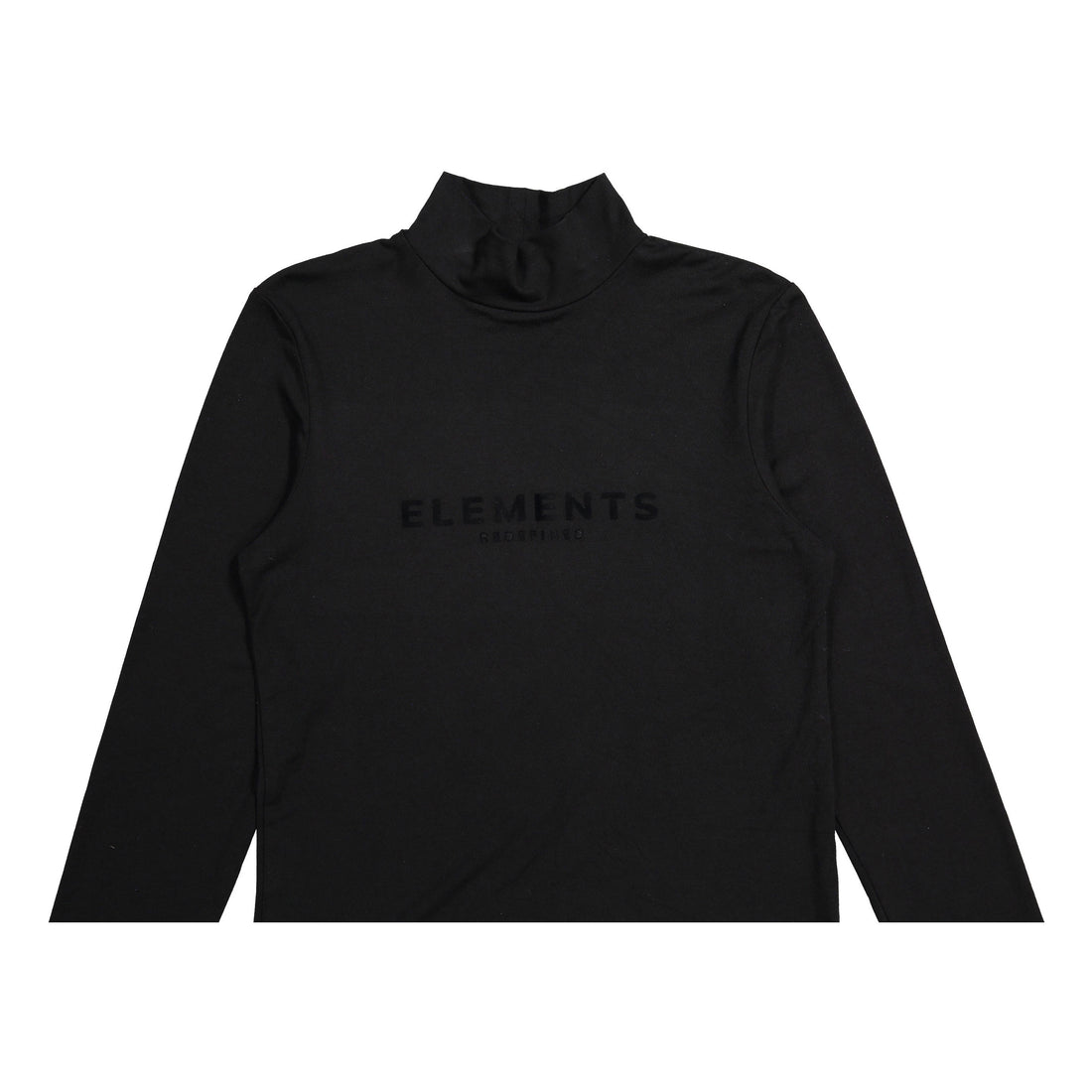 ELEMENTS Black Front Logo Turtleneck