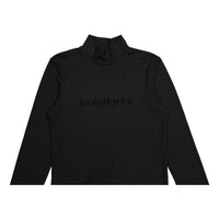 ELEMENTS Black Front Logo Turtleneck