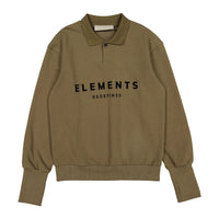 ELEMENTS Taupe Polo Sweatshirt