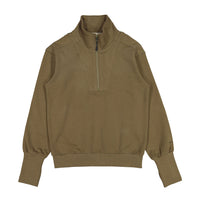 ELEMENTS Taupe Half Zip Sweatshirt