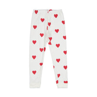 Petit Bateau White/Red Heart Print Loungewear