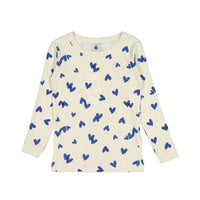 Petit Bateau White/Blue Heart Printed Loungewear