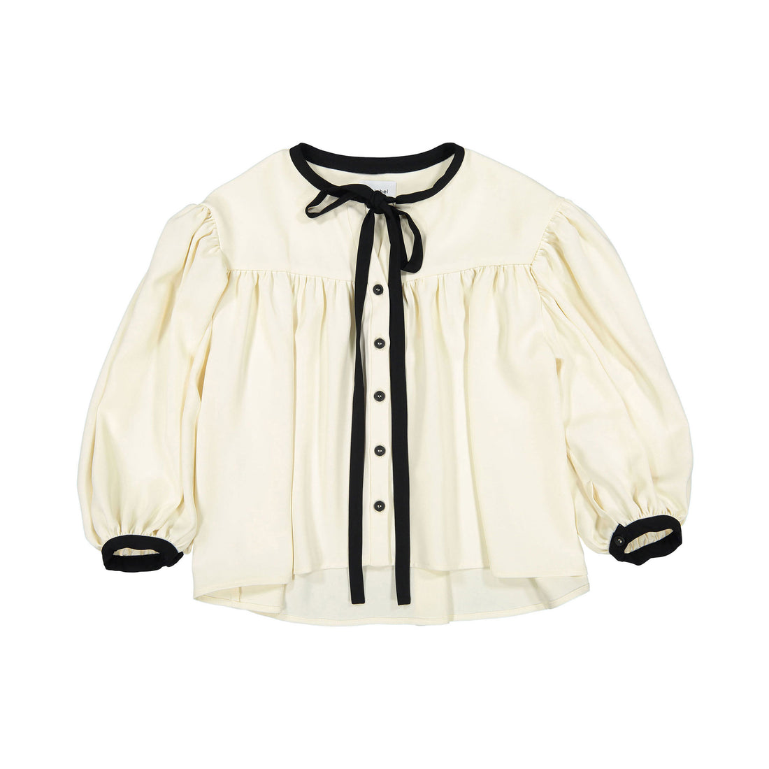 Unlabel Vanilla/Black Bow Blouse