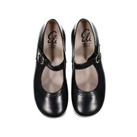 Papanatas Black Old School Buckle Mary Janes