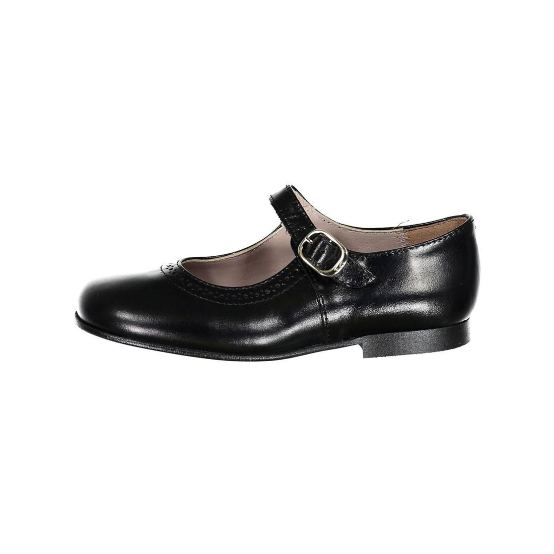 Papanatas Black Old School Buckle Mary Janes
