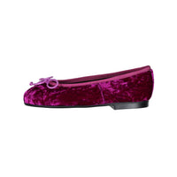 Papanatas Fuchsia Crushed Velvet Ballet Flat
