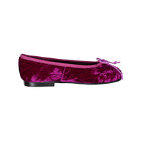 Papanatas Fuchsia Crushed Velvet Ballet Flat