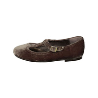 Papanatas Cafe Velvet Cutout T-straps