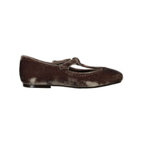 Papanatas Cafe Velvet Cutout T-straps