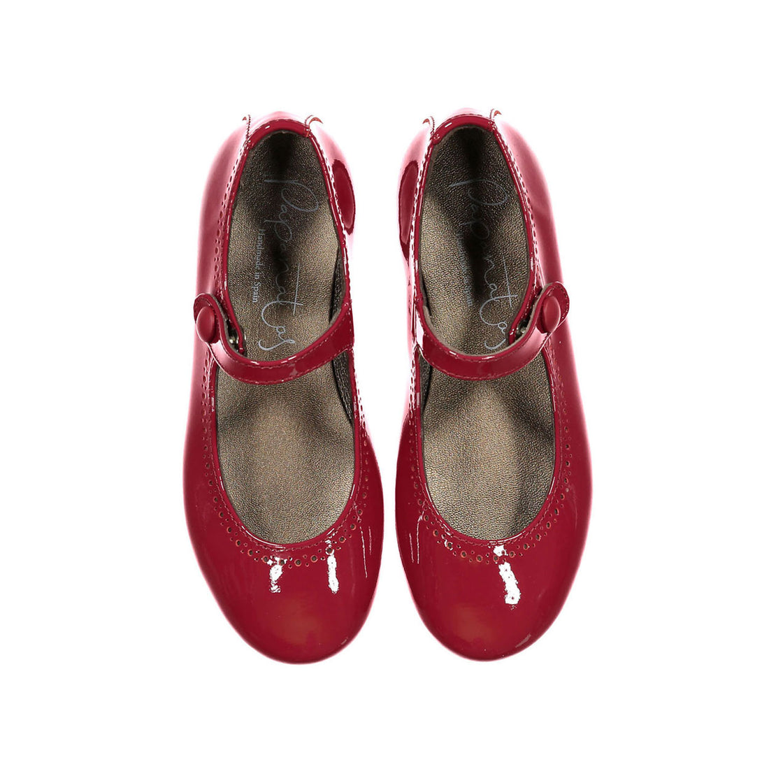 Papanatas Maroon Patent  Cutout Mary Janes