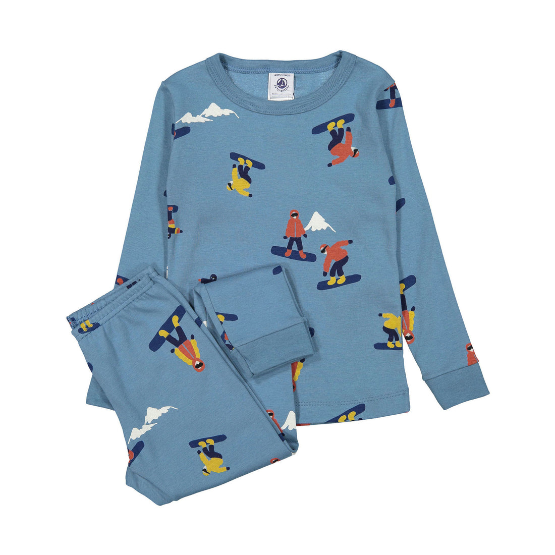 Petit Bateau Blue Multi Snowboard Print Loungewear