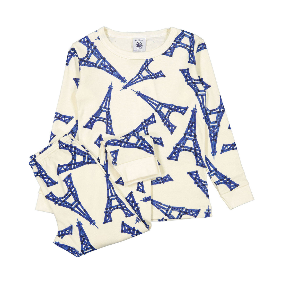 Petit Bateau Cream/Blue Paris Printed Loungewear