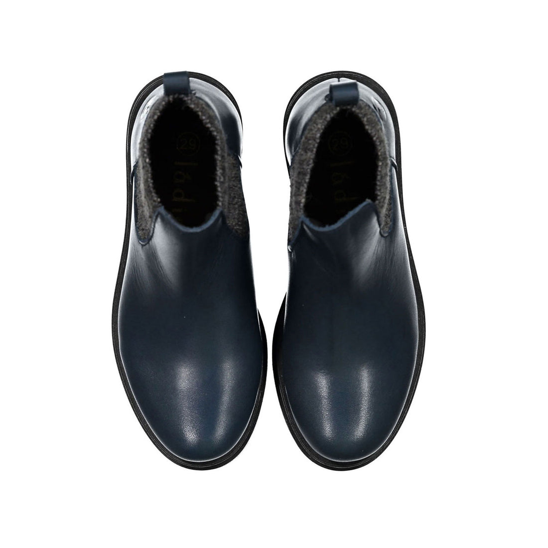 Ladida Navy Leather Booties