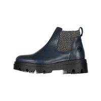 Ladida Navy Leather Booties