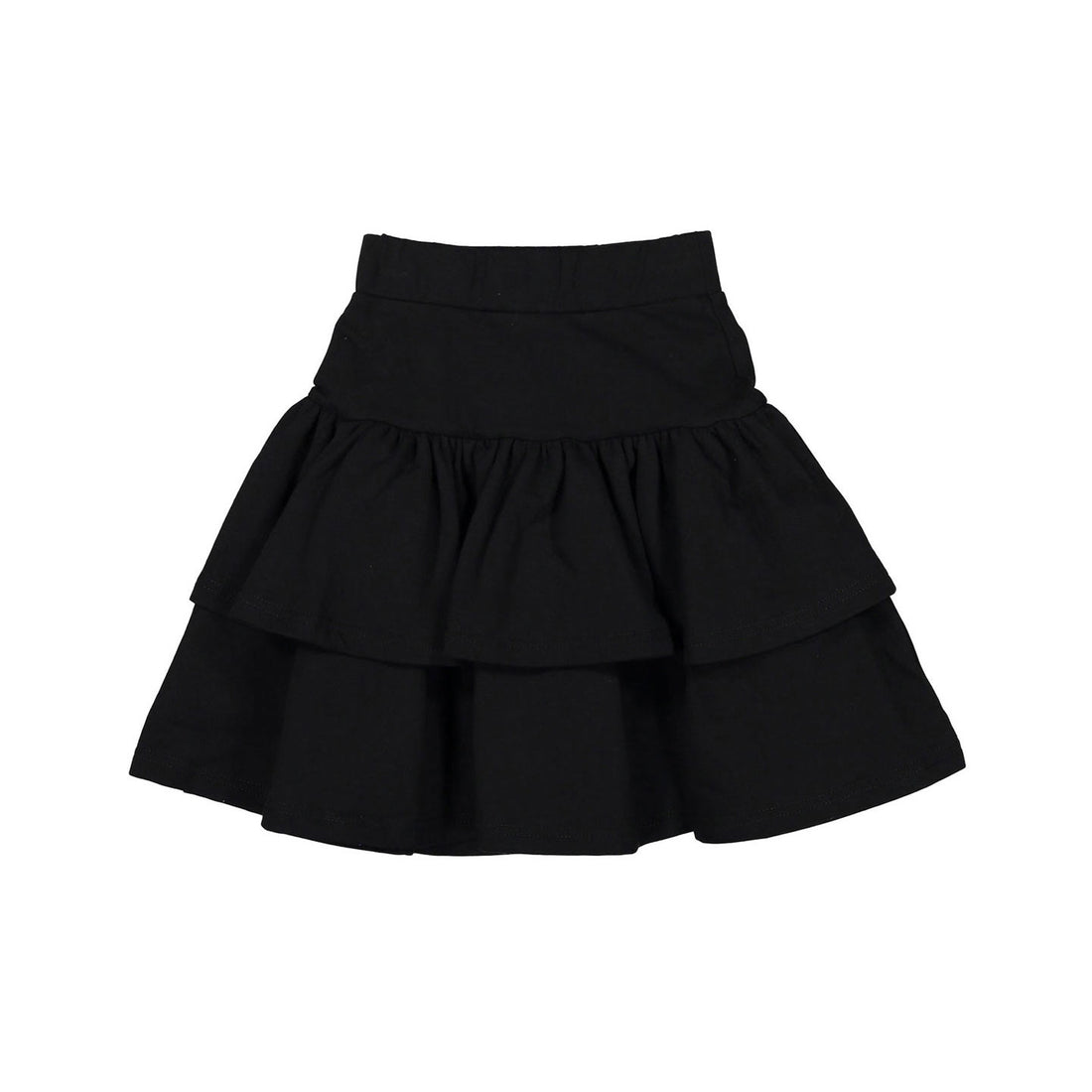 Petite Pink Black Tiered Sweat Skirt