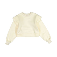Petite Pink Cream Extended Sleeve Sweat Top