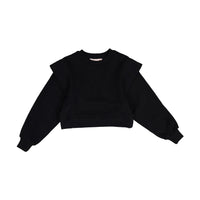 Petite Pink Black Extended Sleeve Sweat Top