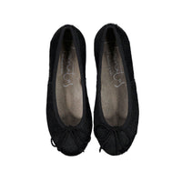 Papanatas Black Horsehair Ballet Flat