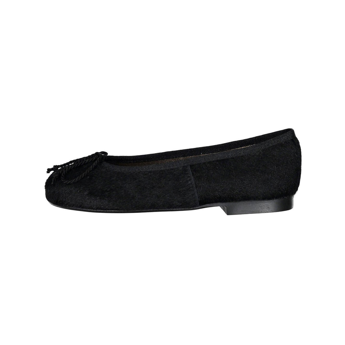 Papanatas Black Horsehair Ballet Flat