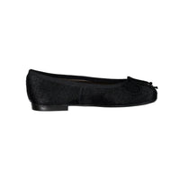 Papanatas Black Horsehair Ballet Flat