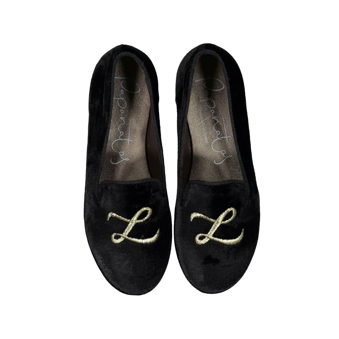 Papanatas Black Velvet L Smoking Slipper