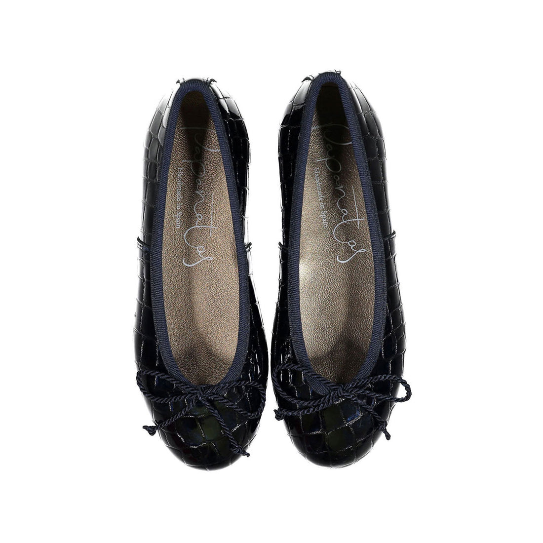 Papanatas Blue Croc Ballet Flat