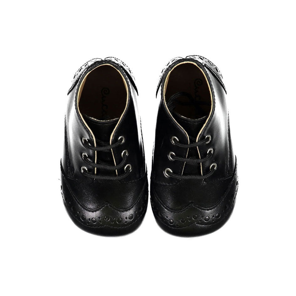 Papanatas Black Wingtip Baby Bootie
