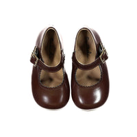 Papanatas Chocolate Buckle Baby Mary Janes