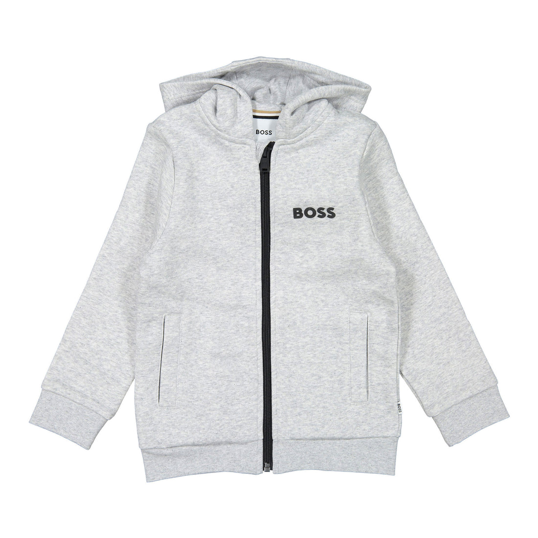 Hugo Boss Chine Grey Mini Me Zip Up Hoodie