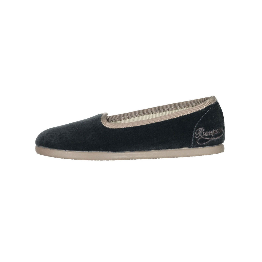 Bonpoint Grey Velvet Tennis Shoes