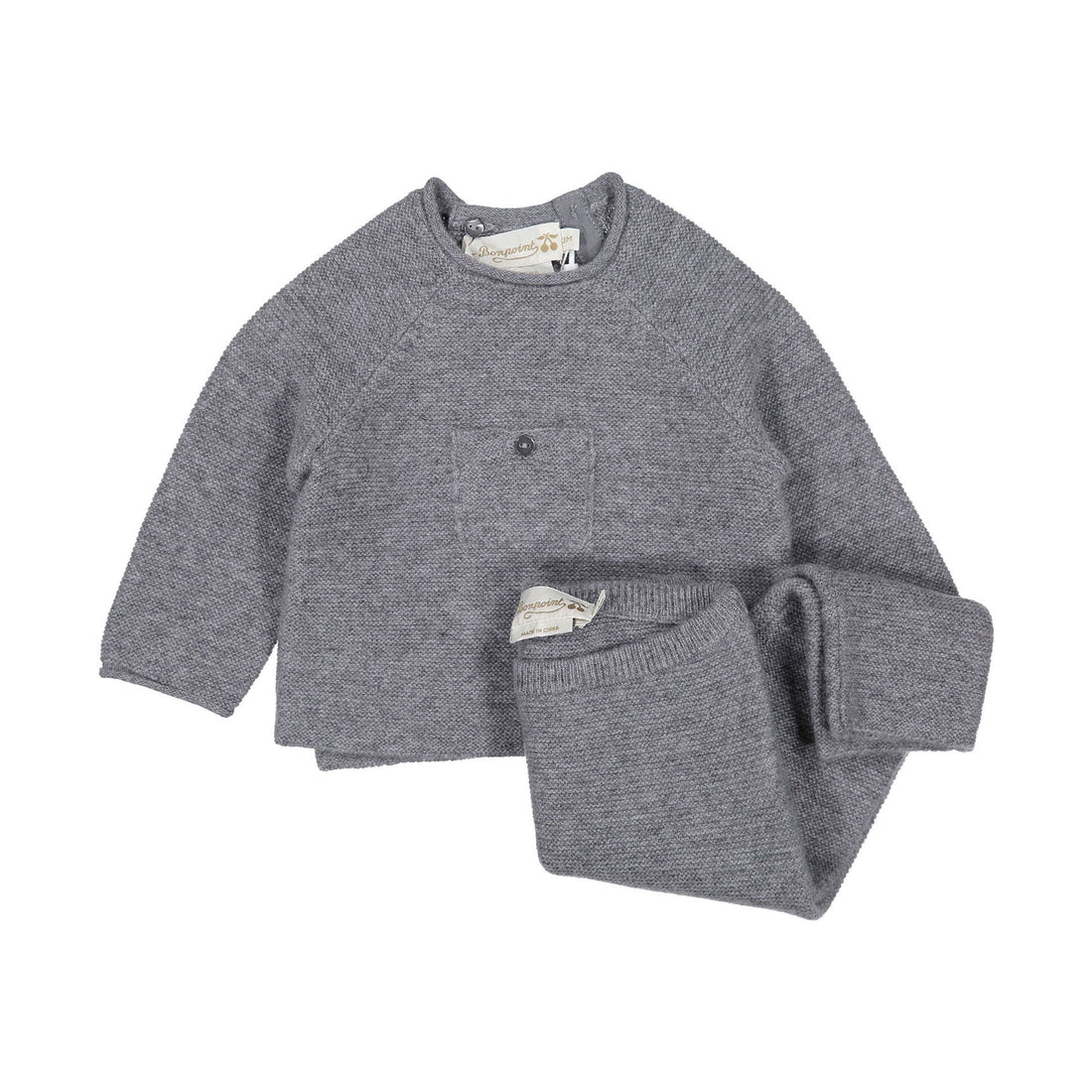 Bonpoint Grey Den Knit Set