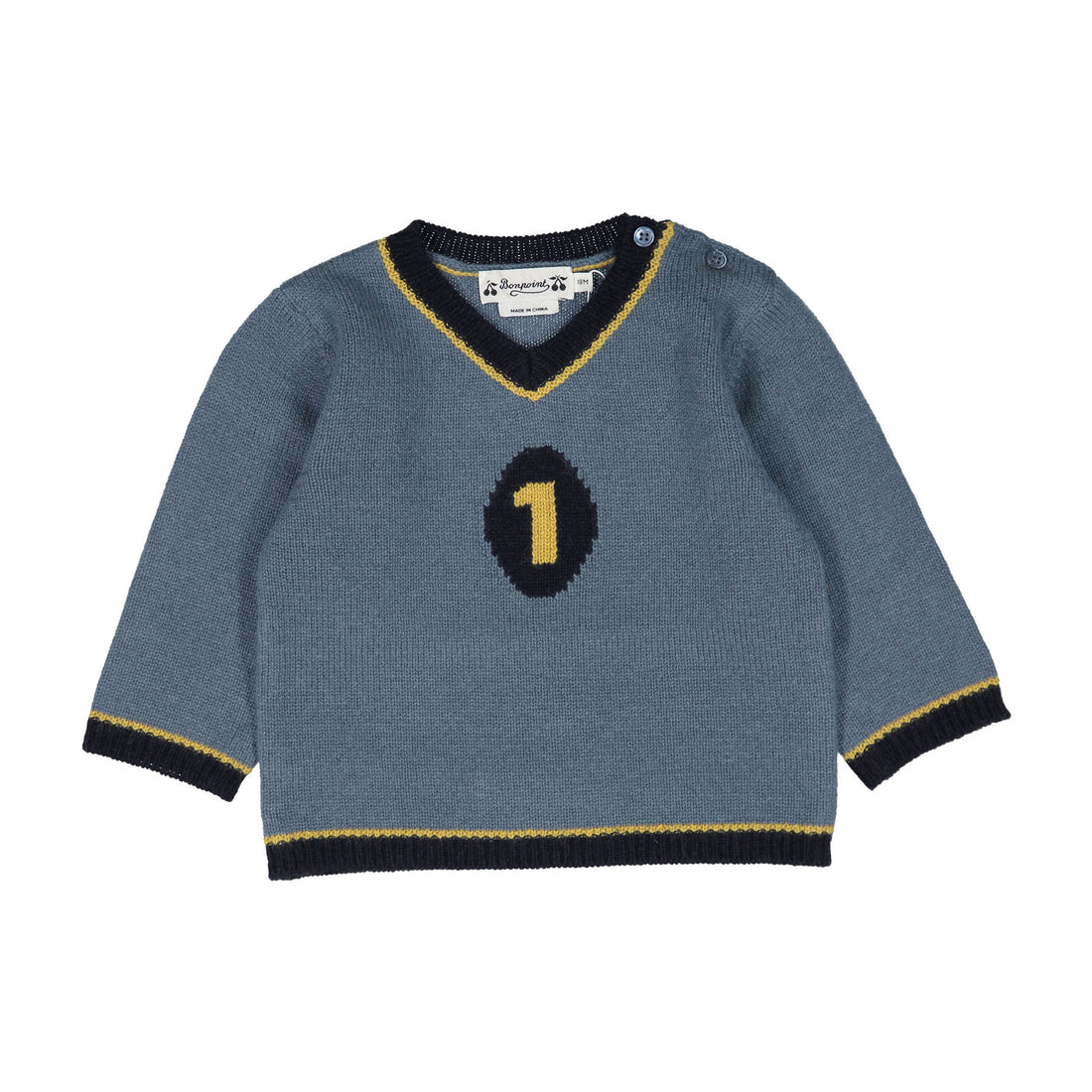 Bonpoint Nordic Blue Turbo Baby Sweater