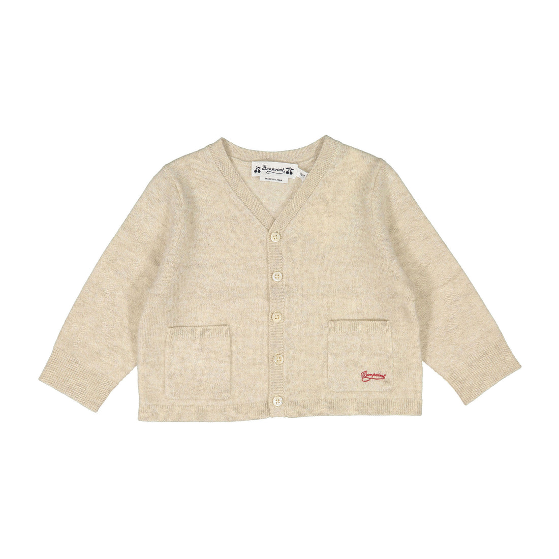 Bonpoint Natural Knit Tahiel Baby Cardigan