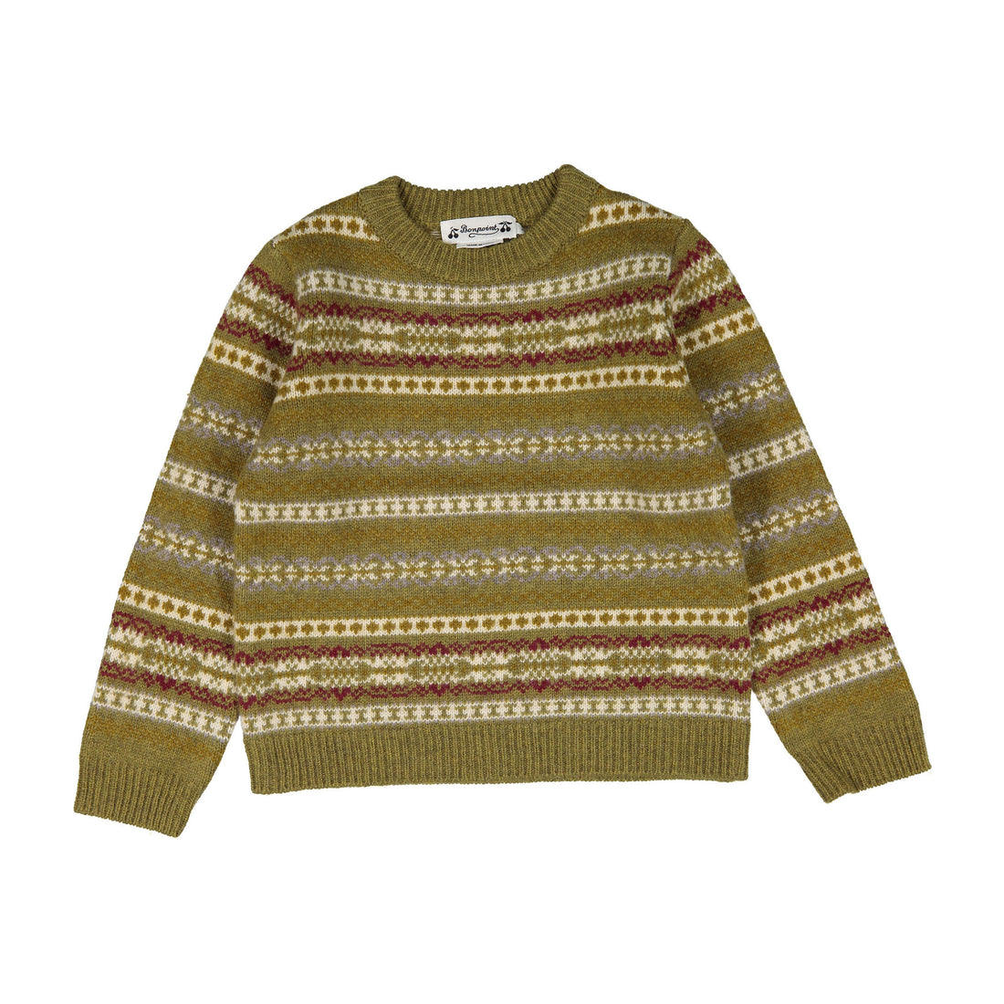 Bonpoint Khaki Stripe Daegan Sweater
