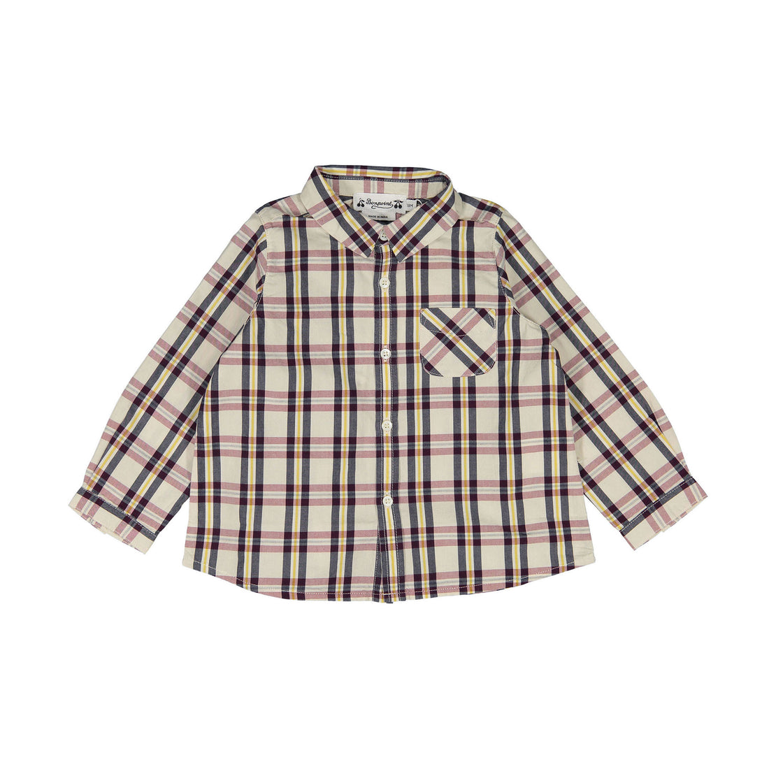 Bonpoint Bordeaux Plaid Malo Baby Tunic